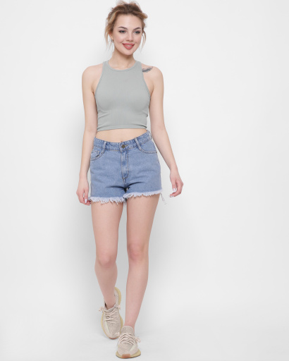 Облегающий топ без рукавов цвета мята 43376, Цвет: Мята, Размер: M-L, изображение 5