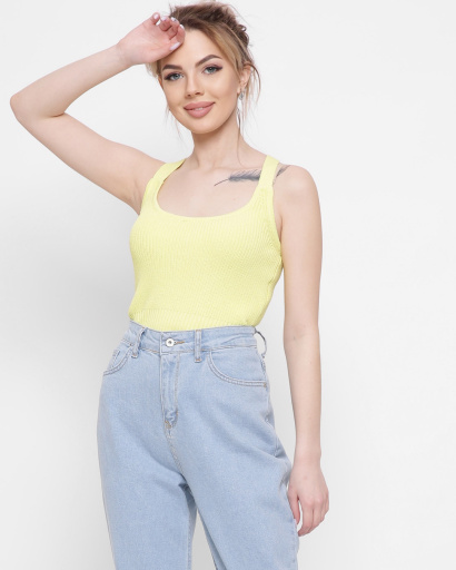 Желтый топ на резинках 43390, Цвет: Жёлтый, Размер: ONE SIZE, изображение 2