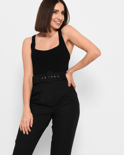 Черный летний топ 43393, Цвет: Черный, Размер: ONE SIZE, изображение 2