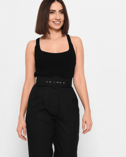 Черный летний топ 43393, Цвет: Черный, Размер: ONE SIZE, изображение 3