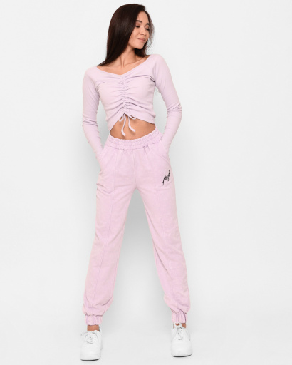 Розовый топ на кулисе 43295, Цвет: Лавандовый, Размер: S, изображение 6