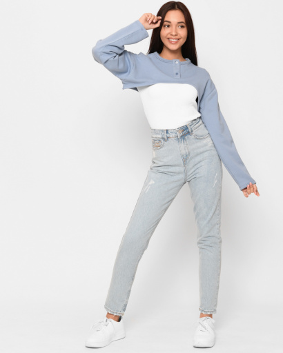 Стильный топ-болеро 43304, Цвет: Голубой, Размер: S, изображение 4