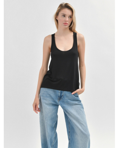 Базовая черная майка 55393, Цвет: Черный, Размер: M, изображение 2