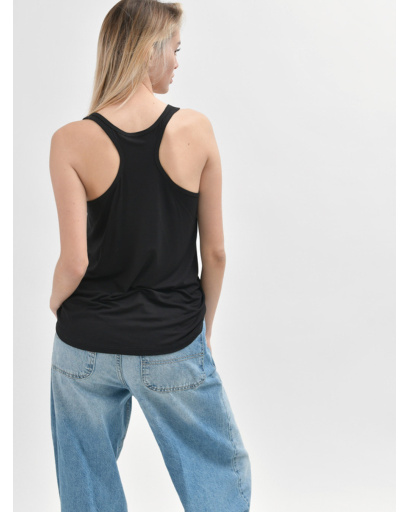 Базовая черная майка 55393, Цвет: Черный, Размер: M, изображение 4