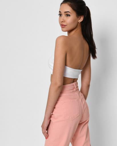 Базовый белый топ бандо 38616, Цвет: Белый, Размер: L, изображение 4