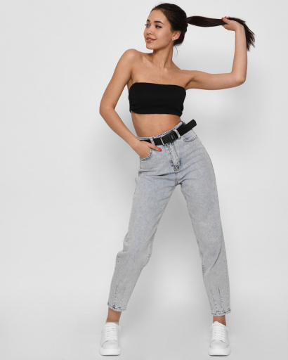 Базовый черный топ бандо 38617, Цвет: Черный, Размер: XS, изображение 4