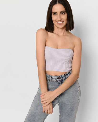 Сиреневый топ без рукавов 43359, Цвет: Лавандовый, Размер: ONE SIZE, изображение 2