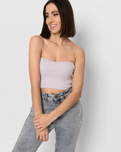 Сиреневый топ без рукавов 43359, Цвет: Лавандовый, Размер: ONE SIZE, изображение 3