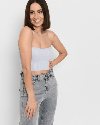 Топ без рукавів блакитного кольору 43361, Колір: Блакитний, Розмір: ONE SIZE, зображення 3