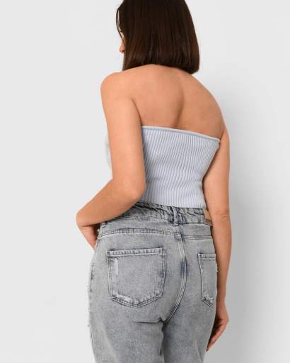 Топ без рукавів блакитного кольору 43361, Колір: Блакитний, Розмір: ONE SIZE, зображення 4