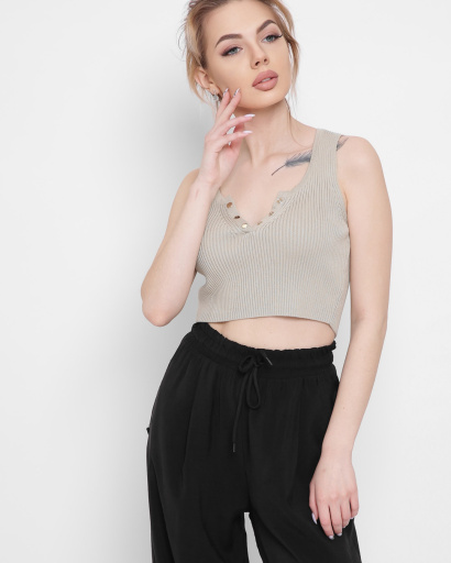 Топ Carica -6621-1 43371, Цвет: Хаки, Размер: ONE SIZE, изображение 3