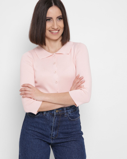 Топ с рукавом 3/4 43031, Цвет: Персиковий, Размер: XS-S, изображение 2
