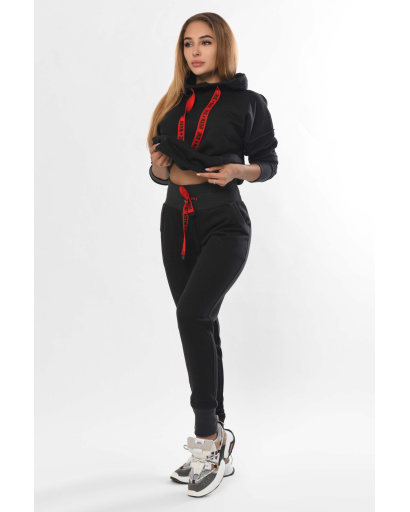 Спортивный костюм графит с контрастными завязками 36279, Цвет: Графит, Размер: XS, изображение 2