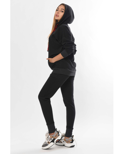 Спортивный костюм графит с контрастными завязками 36279, Цвет: Графит, Размер: XS, изображение 3