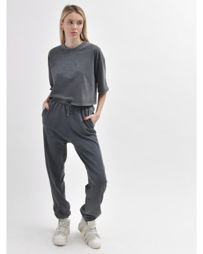 Жіночий сірий костюм для повсякденного образу 55986, Колір: Сірий, Розмір: S, зображення 2