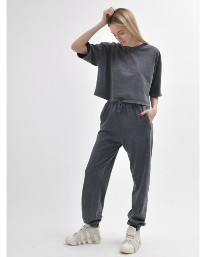 Жіночий сірий костюм для повсякденного образу 55986, Колір: Сірий, Розмір: S, зображення 5