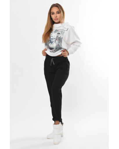 Жіночий спортивний костюм з яскравим принтом 36295, Колір: Білий, Розмір: S, зображення 3