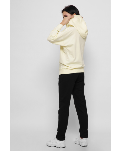 Стильный повседневный костюм с худи 36283, Цвет: Жёлтый, Размер: S, изображение 3