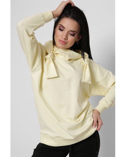 Стильный повседневный костюм с худи 36283, Цвет: Жёлтый, Размер: S, изображение 4