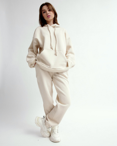 Теплий бежевий спортивний костюм 52767, Колір: Бежевий, Розмір: XS, зображення 6