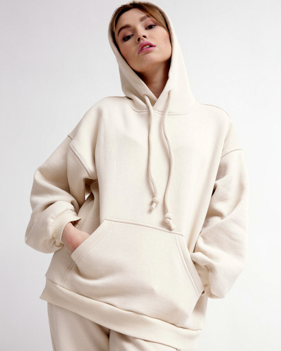 Теплий бежевий спортивний костюм 52767, Колір: Бежевий, Розмір: XS, зображення 5