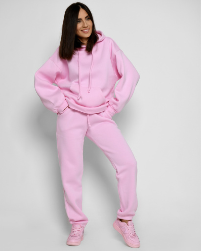 Теплый розовый спортивный костюм 52676, Цвет: Розовый, Размер: XS, изображение 3