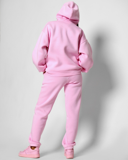 Теплый розовый спортивный костюм 52676, Цвет: Розовый, Размер: XS, изображение 4
