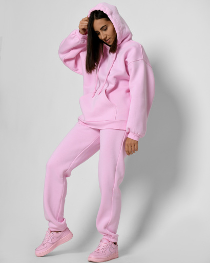 Теплый розовый спортивный костюм 52676, Цвет: Розовый, Размер: XS, изображение 5