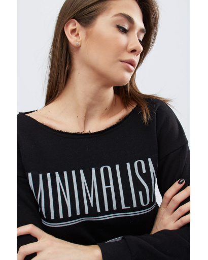 Спортивний чорний костюм двійка Minimalism 32021, Колір: Чорний, Розмір: S, зображення 4