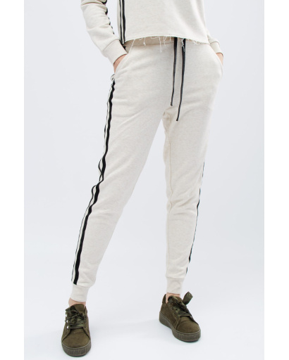 Спортивний бежевий костюм двійка Minimalism 32023, Колір: Бежевий, Розмір: M, зображення 3