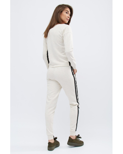 Спортивний бежевий костюм двійка Minimalism 32023, Колір: Бежевий, Розмір: M, зображення 4