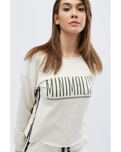 Спортивний бежевий костюм двійка Minimalism 32023, Колір: Бежевий, Розмір: M, зображення 5