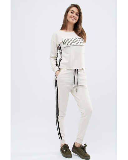 Спортивний бежевий костюм двійка Minimalism 32023, Колір: Бежевий, Розмір: M, зображення 6