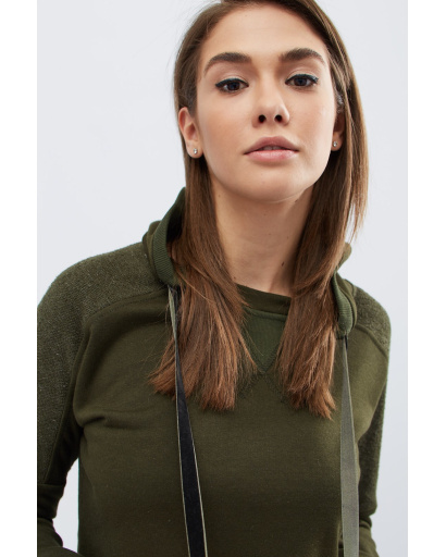 Спортивний костюм хакі зі світшотом та брюками 32025, Колір: Оливковий, Розмір: XS, зображення 3