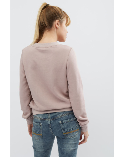 Свитшот с нашивкой "кролик" 29023, Цвет: Пудровый, Размер: XS, изображение 3