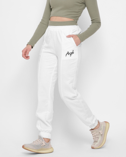 Белые спортивные штаны 43080, Цвет: Белый, Размер: S, изображение 4