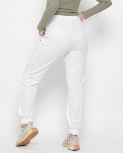Белые спортивные штаны 43080, Цвет: Белый, Размер: S, изображение 5