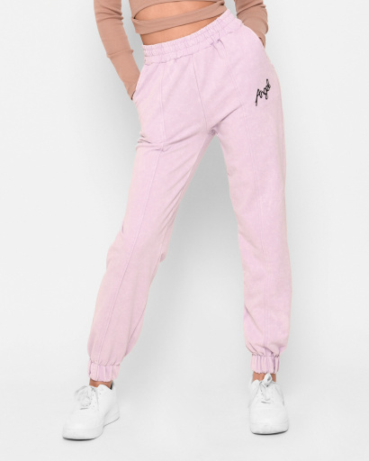 Спортивные штаны на манжетах 43082, Цвет: Лавандовый, Размер: S, изображение 2