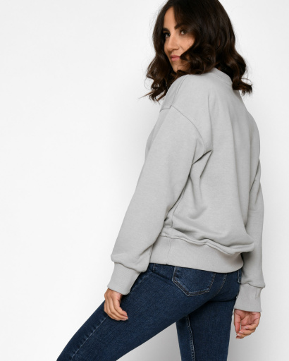 Жіночий оливковий світшот з вишивкою "CHERRY" 52347, Колір: Оливковий, Розмір: S, зображення 3