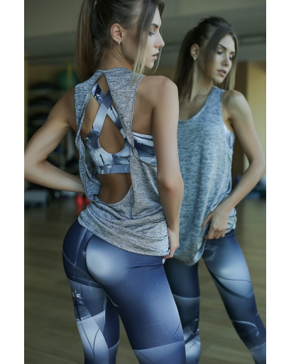 Майка спортивная свободного кроя 15859, Цвет: Серый, Размер: XS, изображение 2