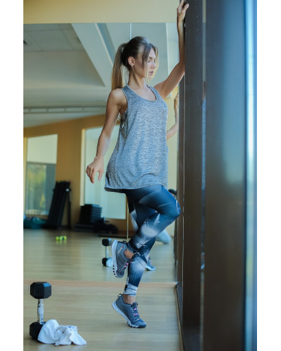 Майка спортивная свободного кроя 15859, Цвет: Серый, Размер: XS, изображение 4