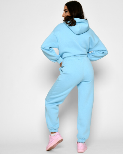 Теплий блакитний спортивний костюм 52352, Колір: Блакитний, Розмір: L, зображення 2