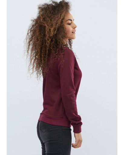 Женский свитшот цвета марсала 31977, Цвет: Бургунди, Размер: XS, изображение 2