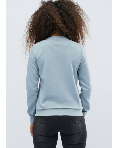 Жіночий світшот сіро-блакитного кольору 31978, Колір: Блакитний, Розмір: XS, зображення 3