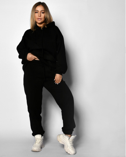 Теплый черный спортивный костюм 55438, Цвет: Черный, Размер: XS, изображение 4