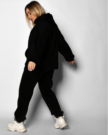 Теплый черный спортивный костюм 55438, Цвет: Черный, Размер: XS, изображение 5