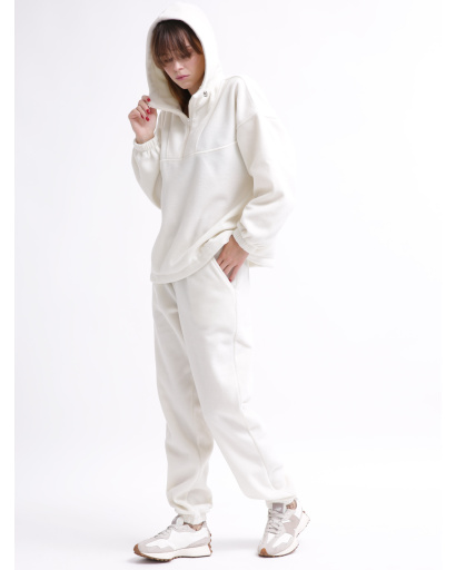 Женский молочный флисовый костюм 55857, Цвет: Молочний, Размер: S, изображение 3