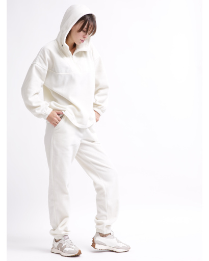 Женский молочный флисовый костюм 55857, Цвет: Молочний, Размер: S, изображение 5