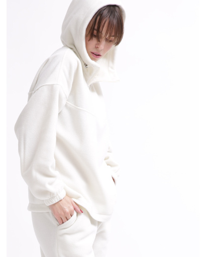 Женский молочный флисовый костюм 55857, Цвет: Молочний, Размер: S, изображение 6