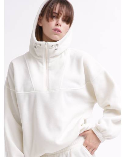 Женский молочный флисовый костюм 55857, Цвет: Молочний, Размер: S, изображение 8